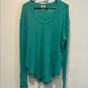 We The Free Turquoise Long Sleeve Top